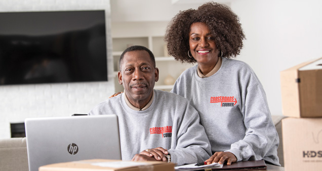 The owners of Crossroads Courier